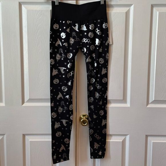 FRENCH LAUDEY BLACK AND SILVER HALLOWEEN STRETCHIES SIZE L/XL NWT - Picture 2 of 5